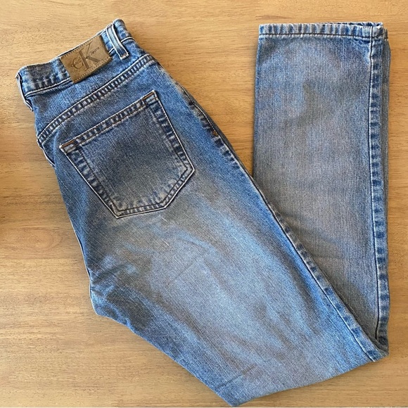 VTG 90s Ck Calvin Klein High Waisted Straight Leg Jeans | 26 - Picture 2 of 13